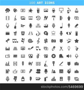 Collection of icons all art forms. A vector illustration