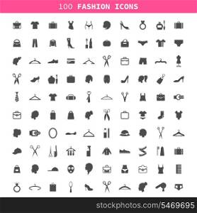 Collection of icons on a theme a fashion and clothes. A vector illustration