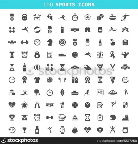 Collection of icons sports. A vector illustration