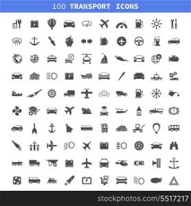 Collection of icons transport. A vector illustration