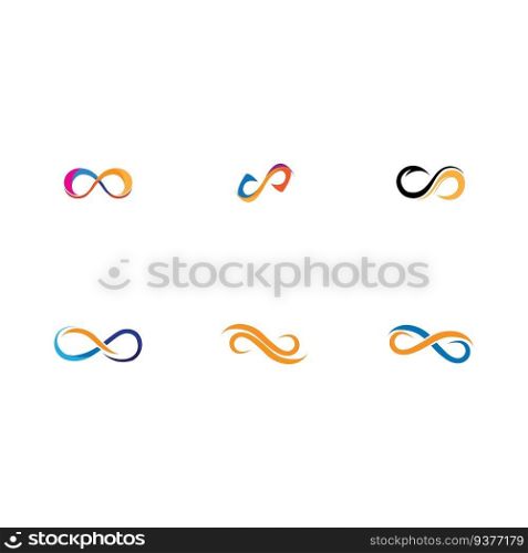 collection of Infinity Design Vector icon illustration Logo template design