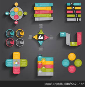 Collection of Infographic Templates for Business Vector Illustration