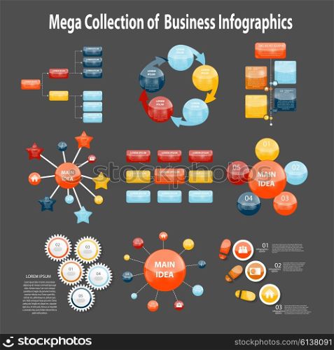 Collection of Infographic Templates for Business Vector Illustration. Collection of Infographic Templates for Business Vector Illustra