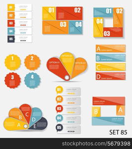 Collection of Infographic Templates for Business Vector Illustration. EPS10