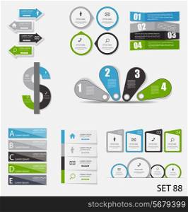 Collection of Infographic Templates for Business Vector Illustration. EPS10