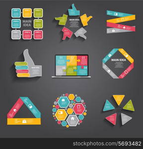 Collection of Infographic Templates for Business Vector Illustration. EPS10