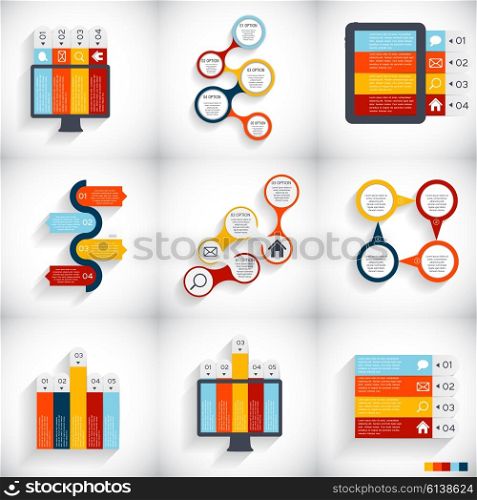 Collection of Infographic Templates for Business Vector Illustration. EPS10. Collection of Infographic Templates for Business Vector Illustration