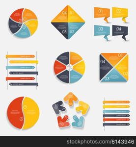 Collection of Infographic Templates for Business Vector Illustration. EPS10