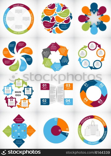 Collection of Infographic Templates for Business Vector Illustration EPS10. Collection of Infographic Templates for Business Vector Illustra