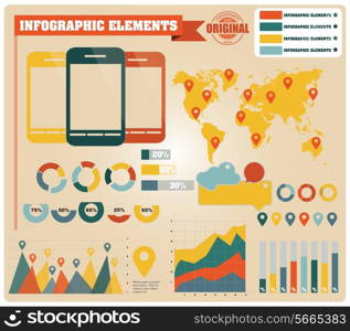 Collection of infographics elements, vector