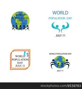 collection of logos and symbols for world population day