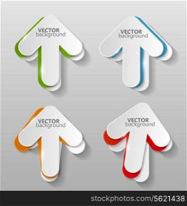 Collection of Origami Banners Template Vector Illustration.