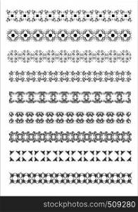 Collection of Ornamental Rule Lines in Different Design styles