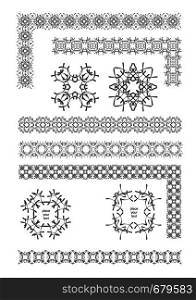 Collection of Ornamental Rule Lines in Different Design styles. Vector illustration