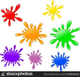 Collection of paint splash. Isolated on white background