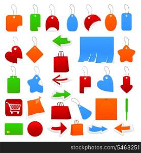Collection of price lists. Collection of price lists of red colour. A vector illustration