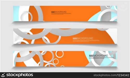 Collection of rectangular banners. Abstract vector background for your design