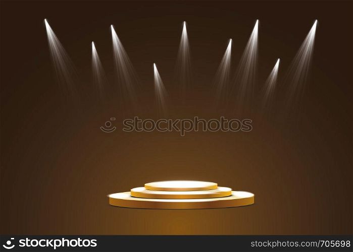 Collection of stage lighting, catwalk or platform, transparent effects. Bright lighting with spotlights. Light effect. Projector. Collection of stage lighting, catwalk or platform, transparent effects. Bright lighting with spotlights. Light effect. Projector.