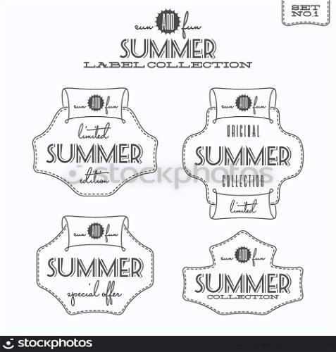 Collection of summer related vintage labels