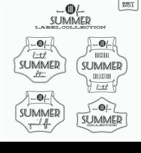 Collection of summer related vintage labels
