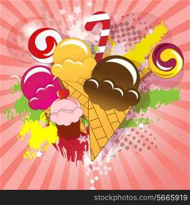 Collection of sweets, vector