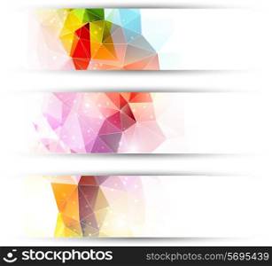 Collection of three abstract design headers