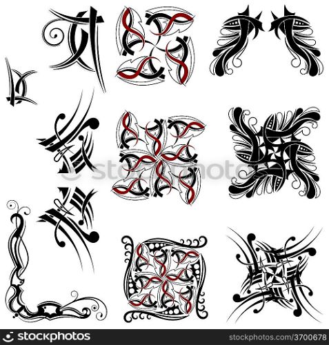 Collection of Tribal elements