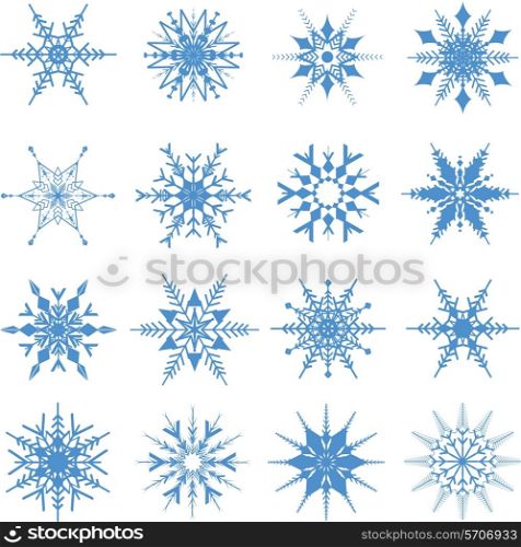 Collection of various Christmas snowflake designs