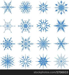Collection of various Christmas snowflake designs