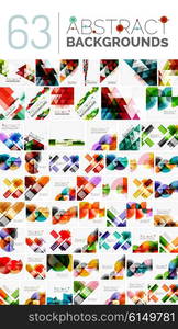 Collection of various multipurpose modern abstract backgrounds, geometric style