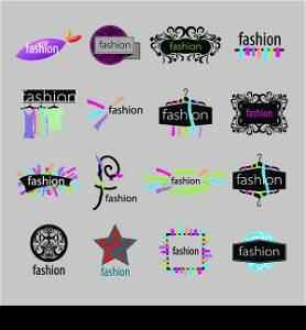 collection of vector logos fashion accessories
