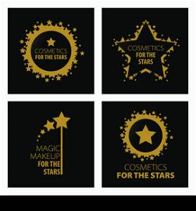 collection of vector logos magic makeup for the stars