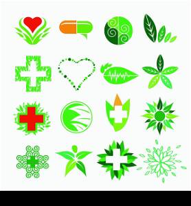 collection of vector logos of Medicine and Pharmacy