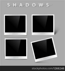 Collection of vector photos with realistic shadow effects