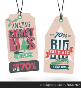 Collection of Vintage Christmas Sales Related Hang Tags