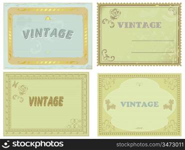 collection of vintage labels. vector