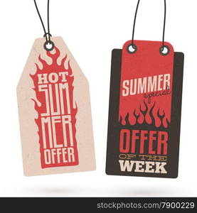 Collection of Vintage Summer Sales Related Hang Tags