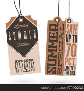 Collection of Vintage Summer Sales Related Hang Tags