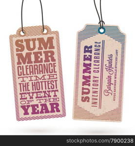 Collection of Vintage Summer Sales Related Hang Tags