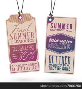 Collection of Vintage Summer Sales Related Hang Tags