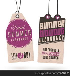 Collection of Vintage Summer Sales Related Hang Tags