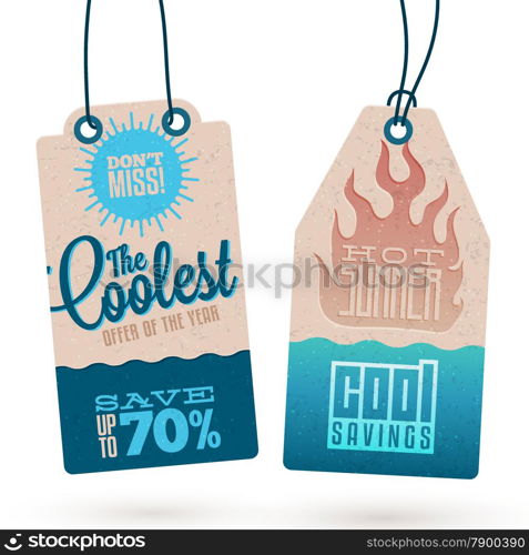 Collection of Vintage Summer Sales Related Hang Tags