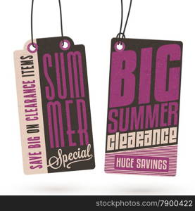 Collection of Vintage Summer Sales Related Hang Tags