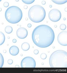 Collection of water bubbles background with seamless pattern