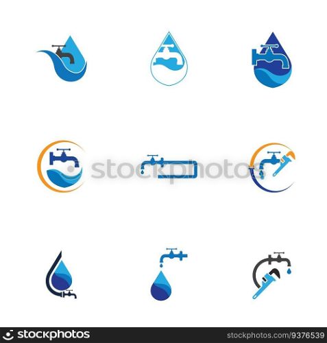collection Plumbing service  logo creative vector illustrattion