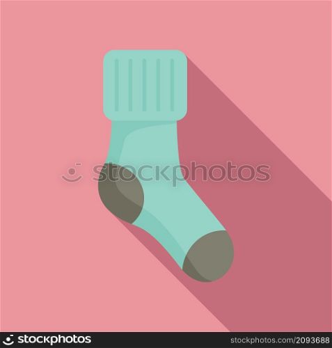 Collection sock icon flat vector. Cute pair. High sock. Collection sock icon flat vector. Cute pair