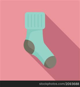 Collection sock icon flat vector. Cute pair. High sock. Collection sock icon flat vector. Cute pair