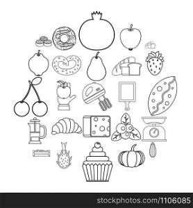 Collective farm icons set. Outline set of 25 collective farm vector icons for web isolated on white background. Collective farm icons set, outline style