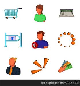 Collector icons set. Cartoon set of 9 collector vector icons for web isolated on white background. Collector icons set, cartoon style
