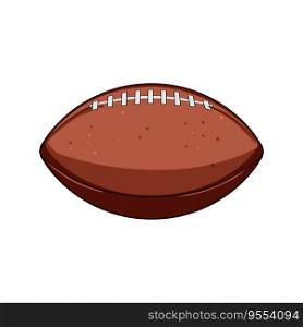 college american football ball cartoon. sport game, texture field, play touchdown college american football ball sign. isolated symbol vector illustration. college american football ball cartoon vector illustration